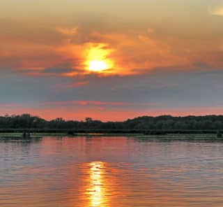 Enjoy Sunset on the water with Horicon Marsh Boat Tours